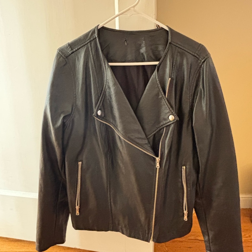 Black Faux Leather Jacket